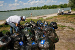 1600 кг мусора собрали волонтеры на берегу Невы