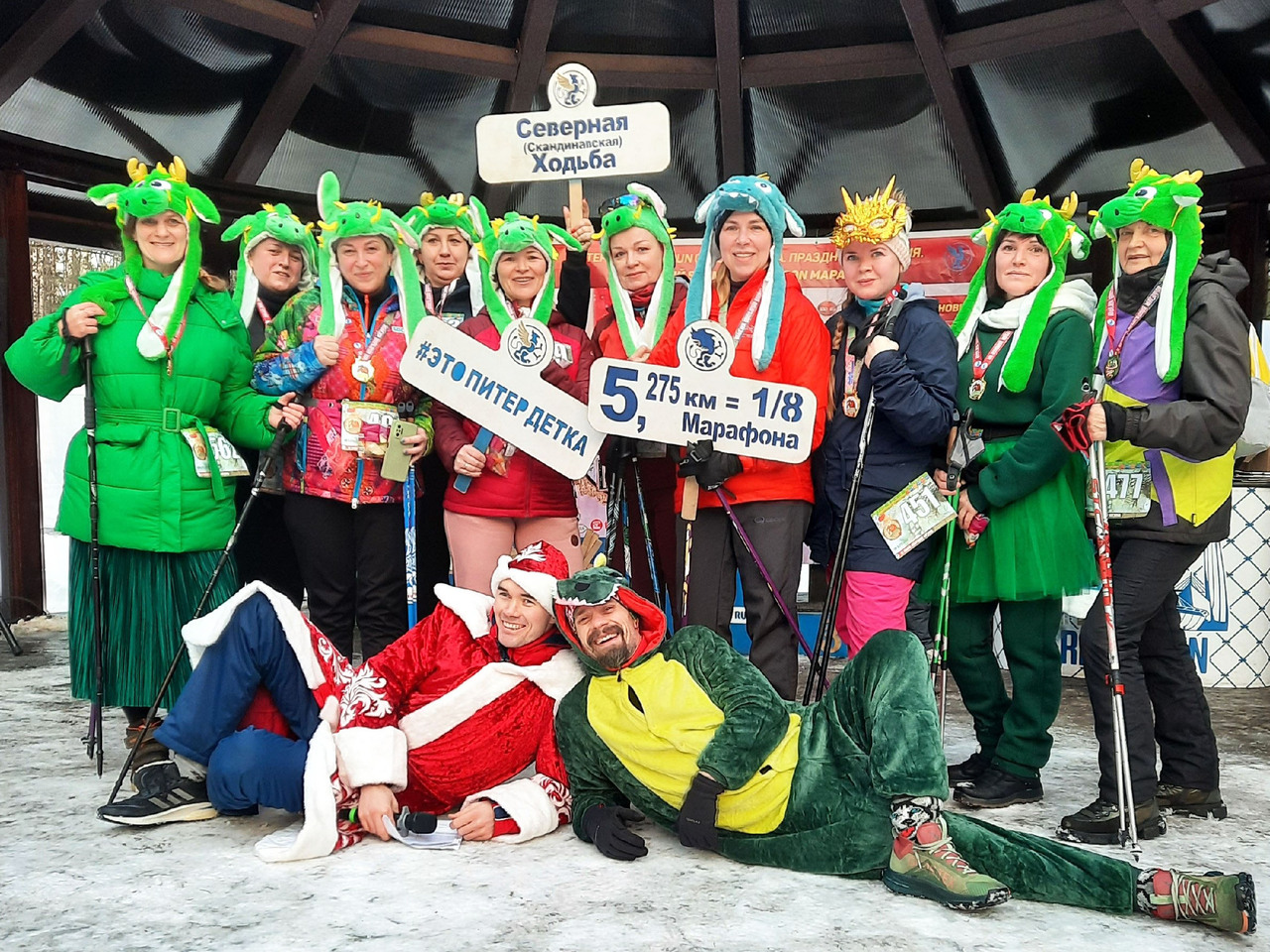 Североходцы из Кировска испытали себя на зимнем марафоне в Петербурге