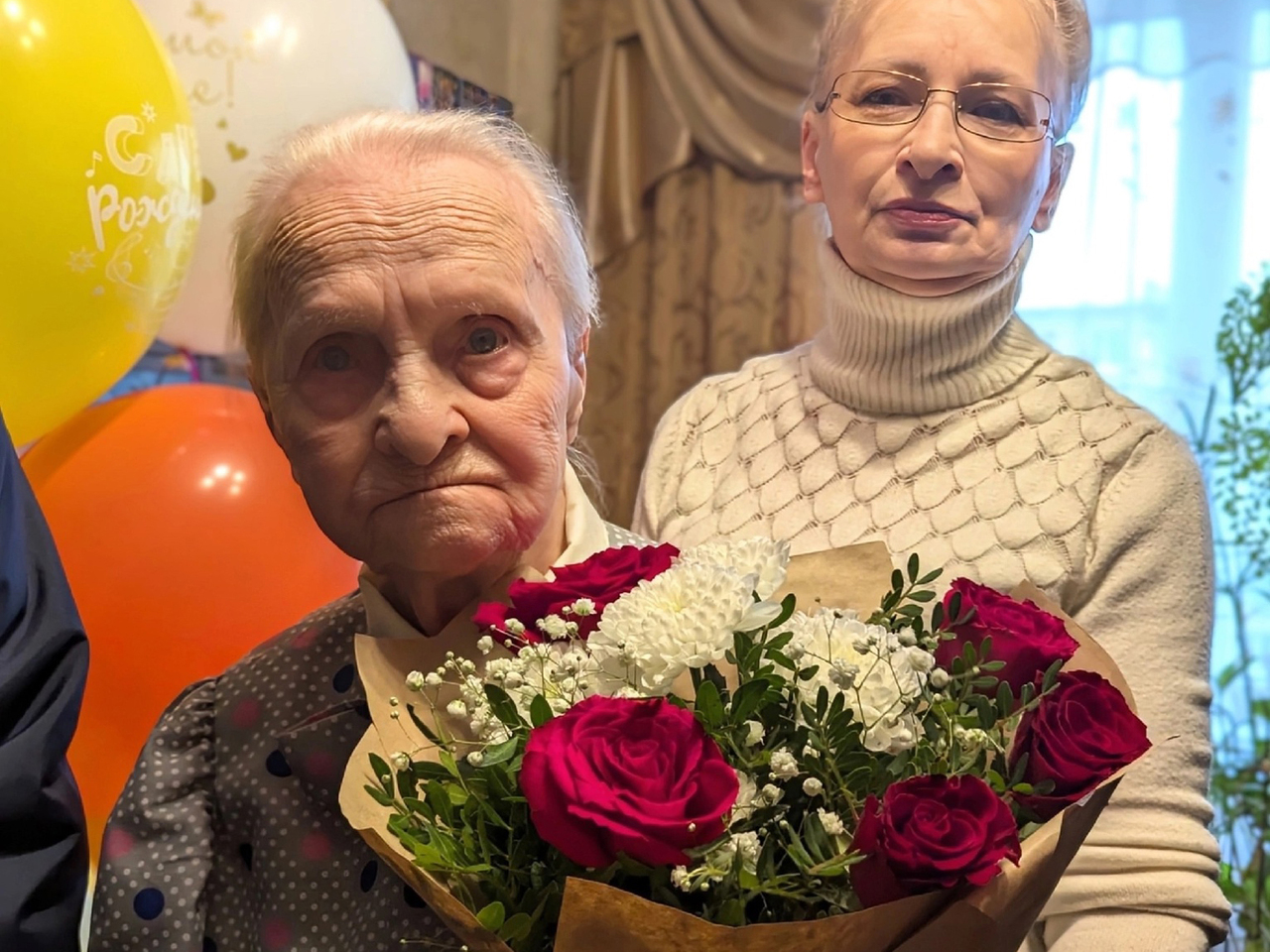 Жительницу Отрадного поздравили со 105-летним юбилеем 